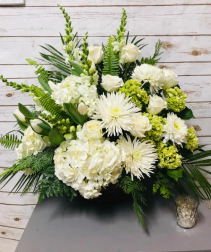 All White Elegant Wicker Basket Basket Arrangement