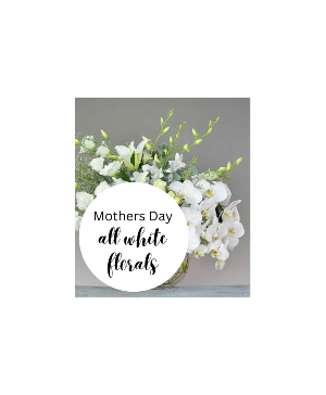 All White Florals Vased 