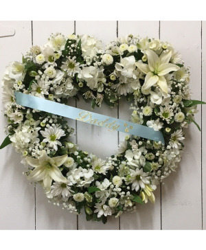 All White Open Heart 