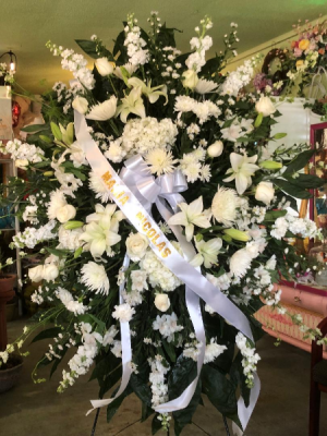 All white Sympathy Standing Spray