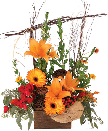 Alluring Amber Lilies Flower Arrangement in Delray Beach, FL | Greensical Flowers Gifts & Decor