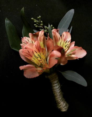 Alstro Boutonniere  A Davis Floral Design in Jacksboro, TX | AMBROSE FLORAL DESIGNS