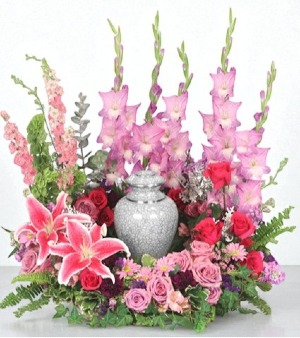 Always In Our Hearts Urn Cremation Flowers (urn not included)