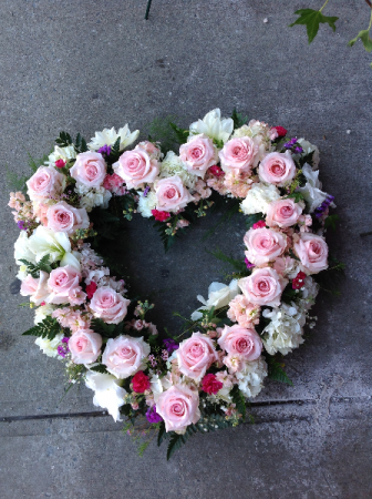 Always remember  Floral heart tribute 