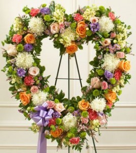  Always Remember Pastel Floral Heart Tribute 