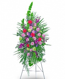 Always Remembered Standing Spray Funeral Arrangement
