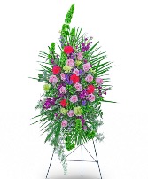 Always Remembered Standing Spray Funeral Arrangement