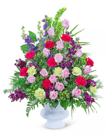 Always Remembered Urn Sympathy Arrangement