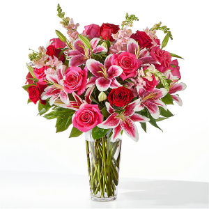 Always You Bouquet Clear glass vase