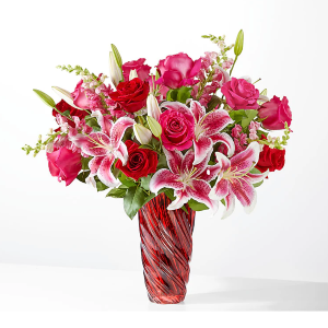 Always You Bouquet with Luxe Swirl Vase 