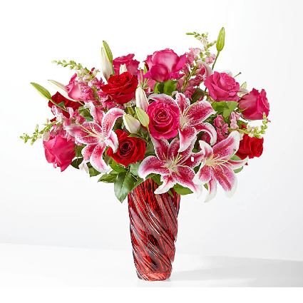 Always You Bouquet with Luxe Swirl Vase 