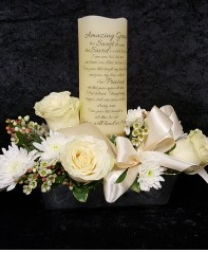 Amazing Grace or Chickadees of Strength Keepsake Candle Centerpiece 