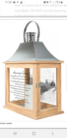 Amazing Grace Lantern with candle 