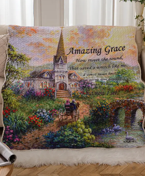 AMAZING GRACE QUILTED THROW  