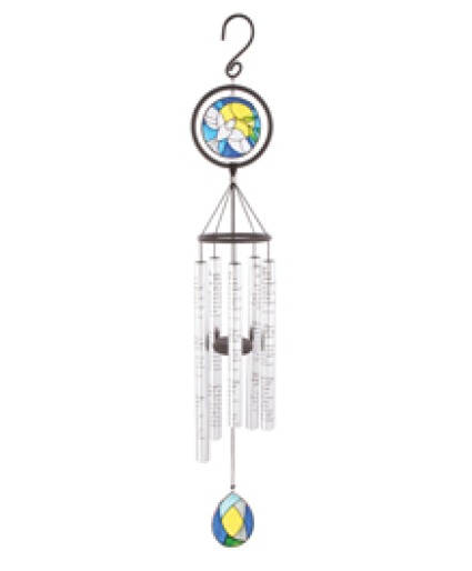 Amazing Grace Stained glass Dove Chime Wind Chimes