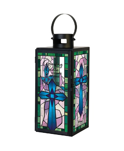 Amazing Grace Stained Glass Lantern Lantern