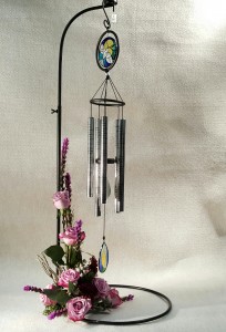 35" Amazing Grace Wind Chime  Keepsake Chime with Stand