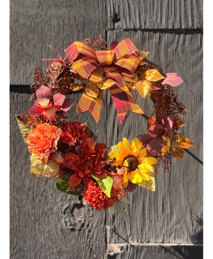 Amber and Glam Wreath One of a Kind
