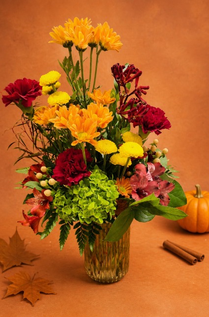 Amber Awe Vase Arrangement 
