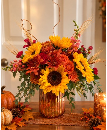 AMBER GLOW FALL ARRANGEMENT in Hampstead, NC | Surf City Florist