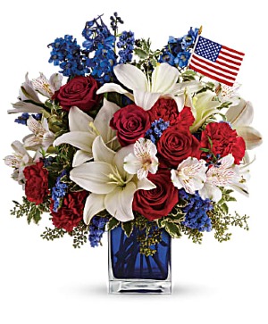 America The Beautiful by Teleflora Cube
