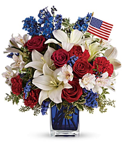 America The Beautiful by Teleflora Cube