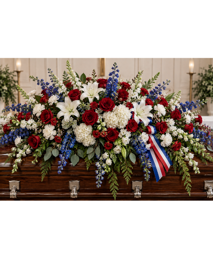 American Valor Luxury Casket Spray 