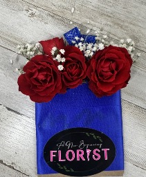 Americana Pocket Square Boutonniere