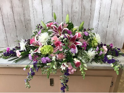 Pastel Garden Mix Casket Spray   FS-988 