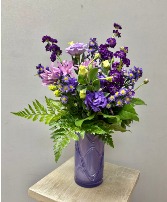 Amethyst Glow Fresh Vase