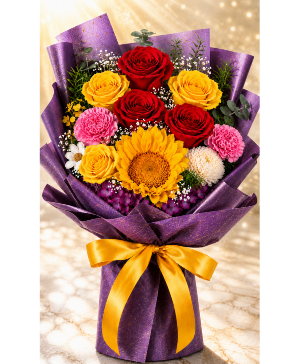 Amethyst Sunburst Call Us for Faster Service & Daily Specials: (915) 303-8500 Text Us to Order Anytime: (915) 505-3708 Your trusted source for Flowers & Delivery in El Paso TX