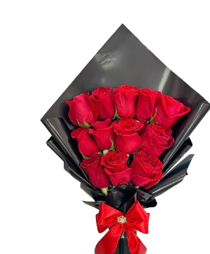 Amor Eterno  12 Roses Wrapped