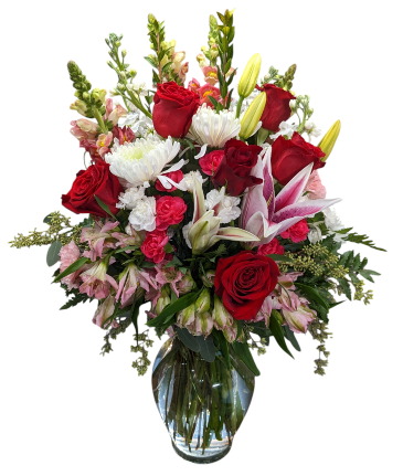 Amor Perfecto Vase Arrangement in Sun City Center, FL | SUN CITY CENTER FLOWERS AND GIFTS