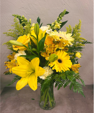And it was all Yellow Vase Arrangement 