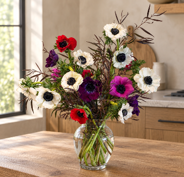ANEMONE SPLENDOR FLOWER ARRANGEMENT in Hampstead, NC | Surf City Florist