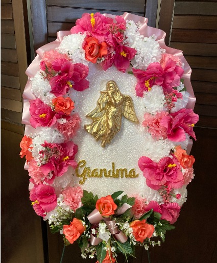 Angel Grandma Silk Standing Spray