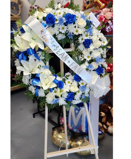 Angel in the Sky Mixed Floral Wreath 