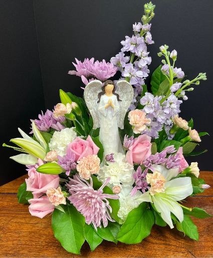 Angel Sympathy Arrangement Flower Arrangement
