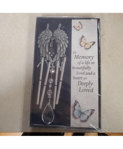 Angel wing windchime with butterflys 39.99 gift item