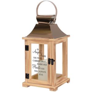 "Angels' Arms" Natural Wood Lantern