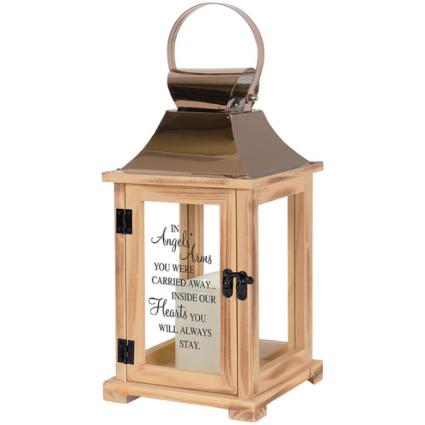 "Angels' Arms" Natural Wood Lantern