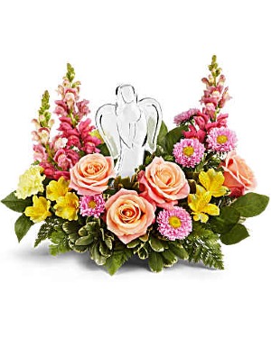 Angel's Embrace Bouquet Sympathy(Glass Angel)