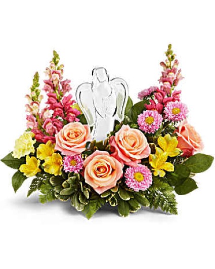 Angel's Embrace Bouquet Sympathy(Glass Angel)