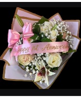Anniversary Ramo Wrapped Flowers