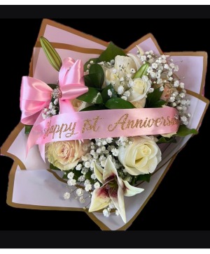 Anniversary Ramo Wrapped Flowers
