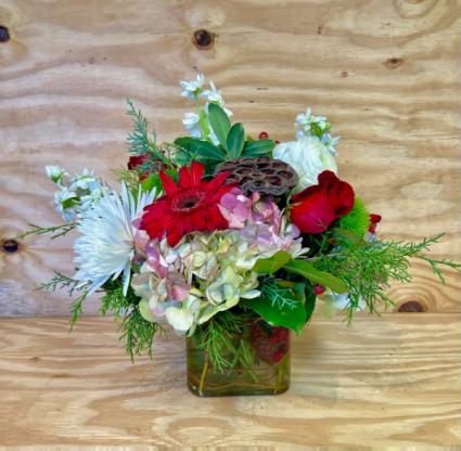Antique Christmas Clear Cube 