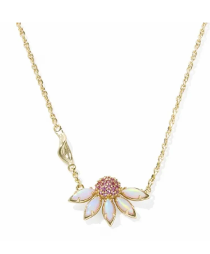 Anya Flower Necklace Gold Light Pink Mix Kendra Scott Necklace