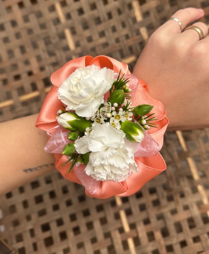 Apricot Satin Clouds Corsage