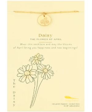 April Birth Flower Necklace 