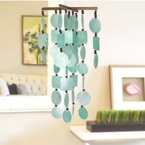 Aqua Capiz Windchime Capiz Windchime